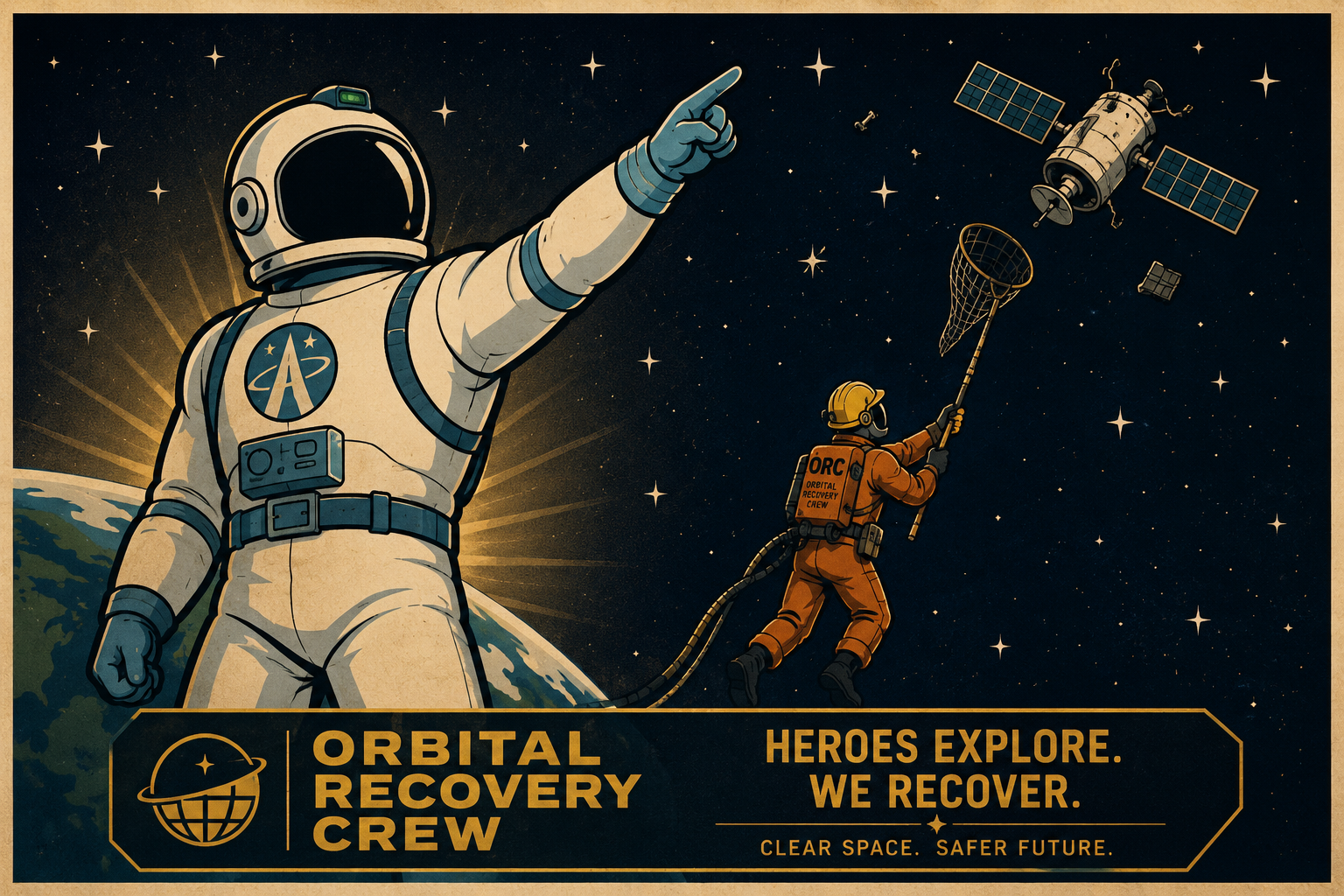 Orbital Recovery Crew — operational poster